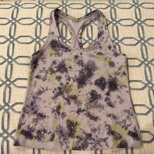 lululemon athletica Purple, Black and Green Tie-Dye Tank Top